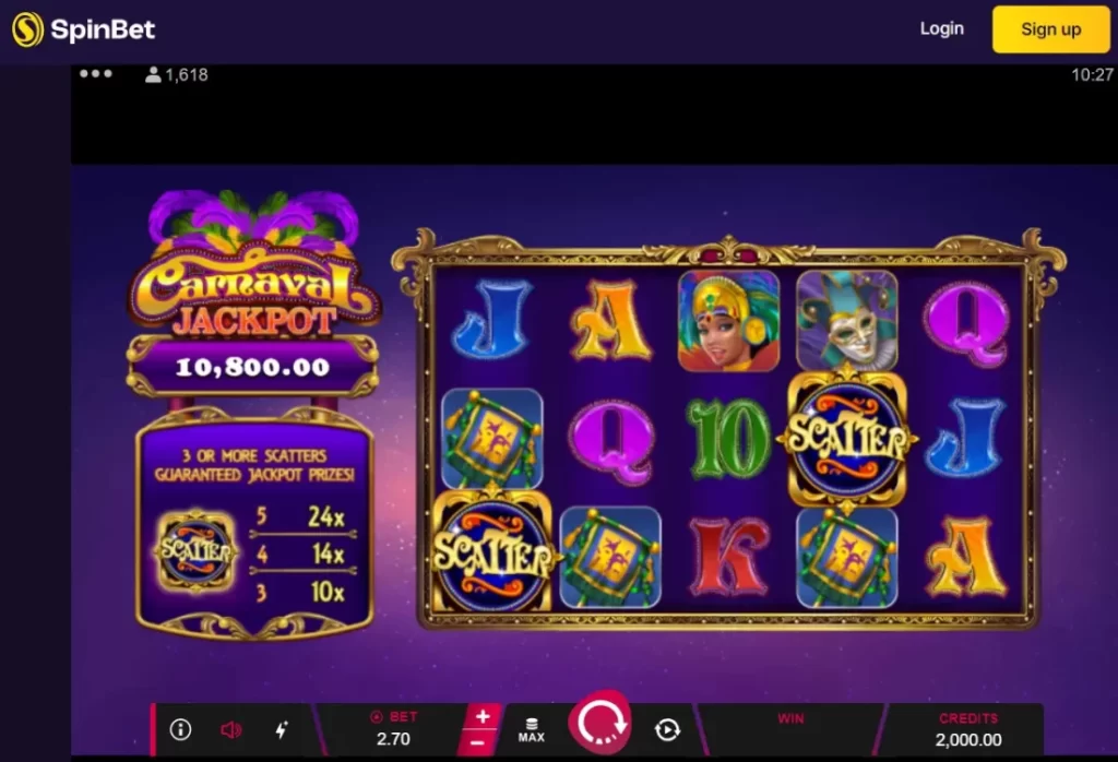 Carnaval Jackpot: The Best Games on SpinBet